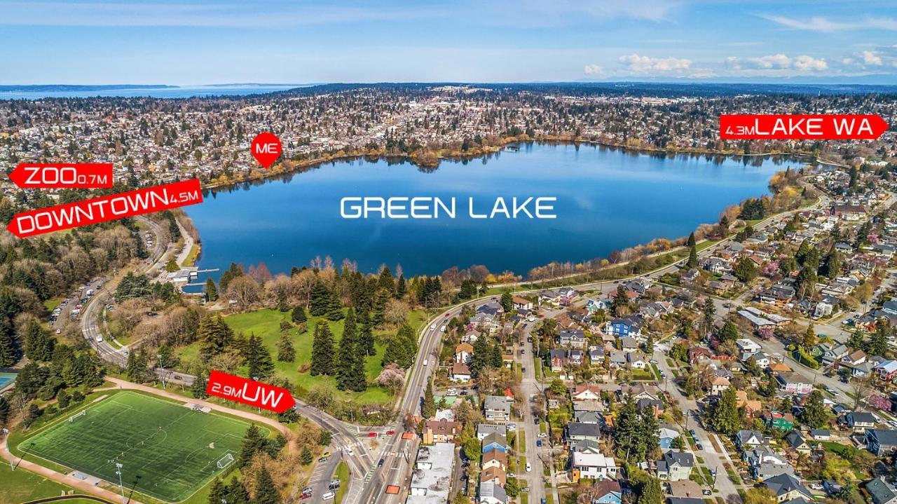 Green Lake 1St Line Home B With Central Air Conditioners Seattle Exterior foto